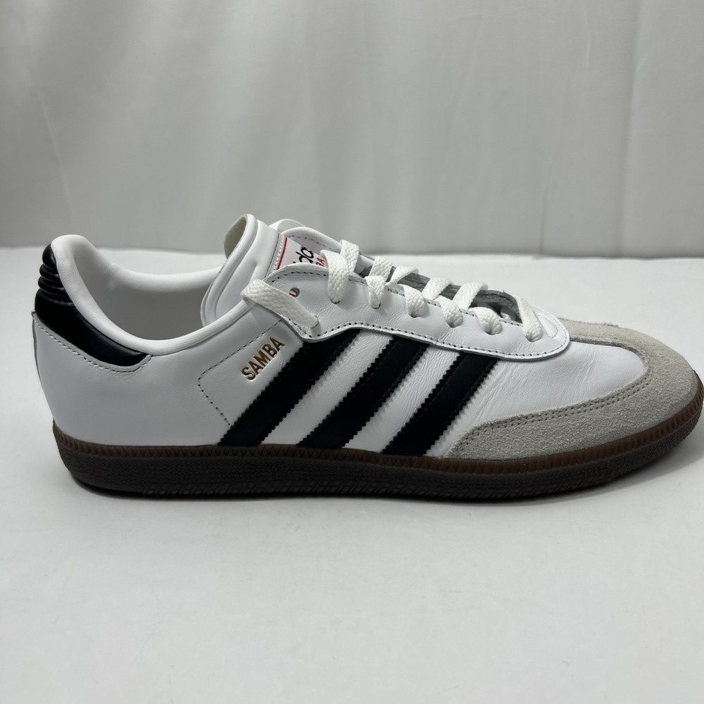 ADIDAS SAMBA CASUAL SNEAKERS INDOOR SOCCER SZ M8.5 W9.5 WHITE BLACK GUM IH6001